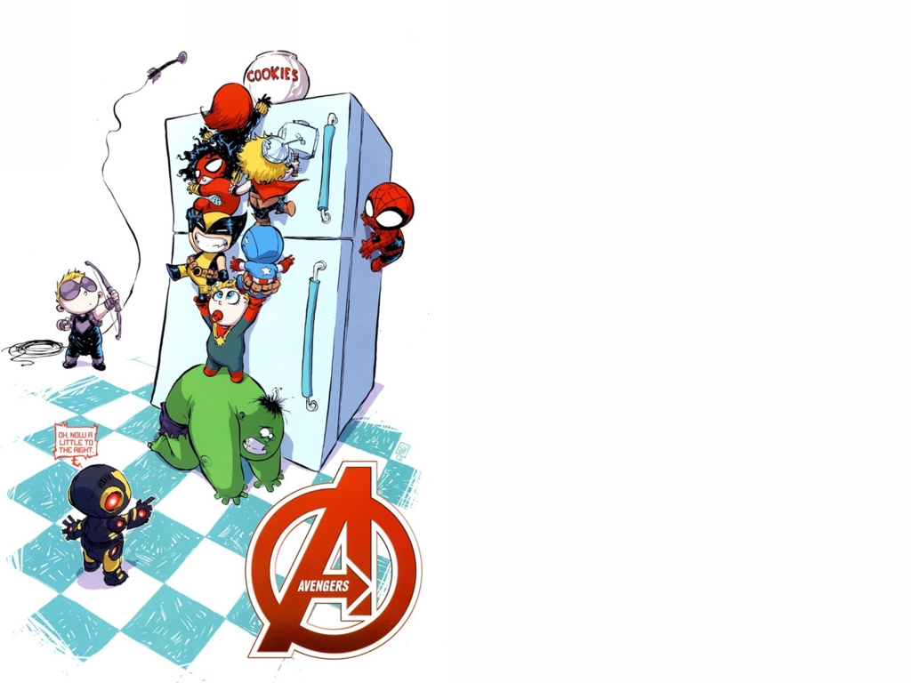 baby, avengers, funny, wolverine, clint barton, spider-man, hawkeye, hulk, black widow, captain america, cyclops (marvel comics), spider-woman, jessica drew (marvel comics), thor, baby avengers, cookie time hd wallpaper