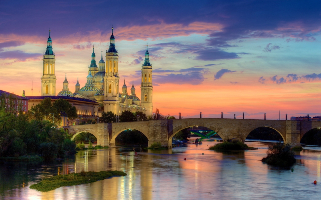 Cathedral, City, Spain, Bridge, Basilica Of Our Lady Of The Pillar In Zaragoza, Spain HD Wallpaper cathedral, city, spain, bridge, basilica of our lady of the pillar in zaragoza, spain hd wallpaper