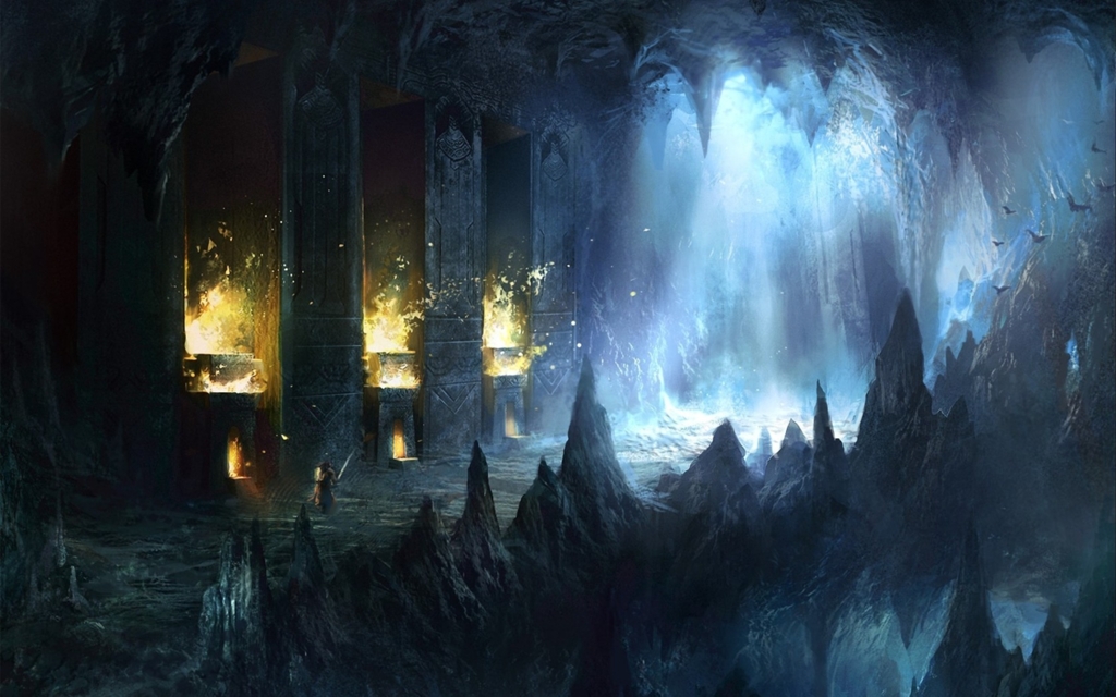 approaching the abandoned dwarven halls hd wallpaper