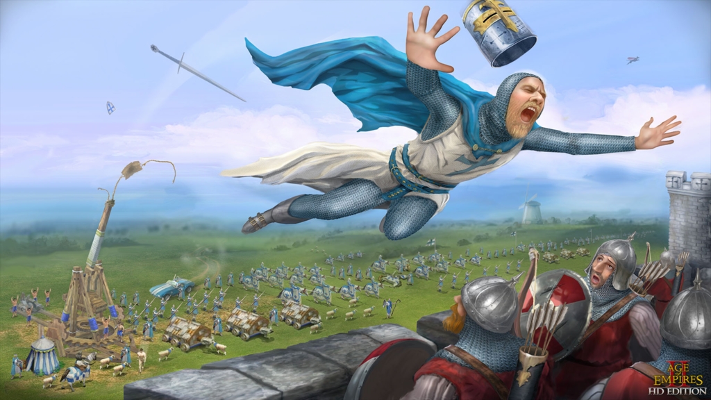 knight, trebuchet, fortress, age of empires ii hd hd wallpaper