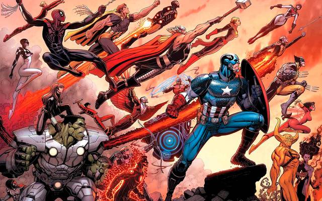 spider-man, captain marvel, captain universe, jessica drew (marvel comics), clint barton, cannonball (marvel comics), marvel comics, hawkeye, falcon (marvel comics), hulk, hyperion (marvel comics), wolverine, iron man, spider-woman, black widow, thor, captain america, carol danvers, avengers world hd wallpaper